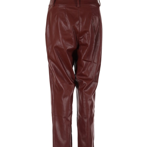Ann Taylor LOFT Curvy Faux Leather Pants 8 NEW - Picture 2 of 2